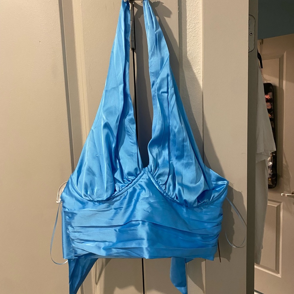 Silk halter top